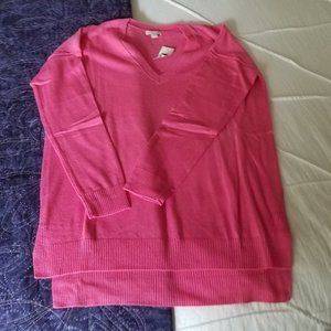 NWT Gap bright pink oversized sweater, XS
